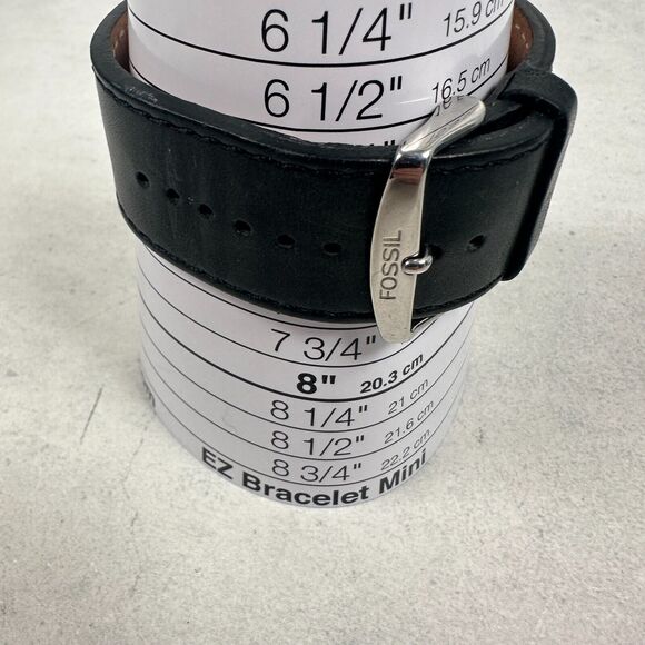 Fossil Watch Womens 31mm Date Floral Embroidered Band Silver Tone New Battery - Picture 11 of 11